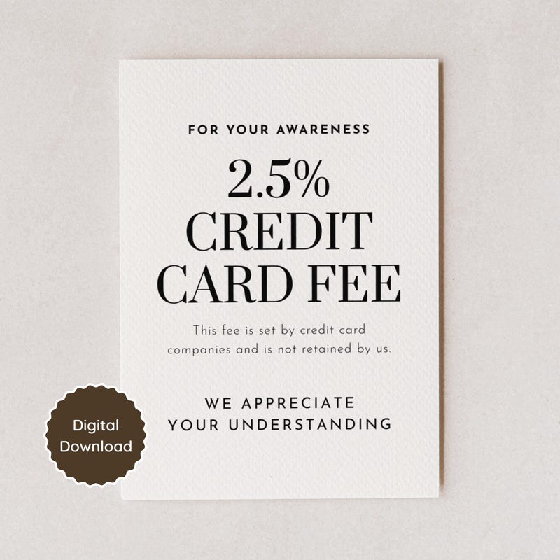 Credit Cards Only Sign - Etsy