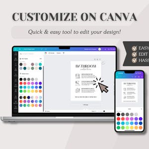 Pacote com mais de 100 placas para Airbnb: Boas-vindas, Comodidades, Regras, Instruções e muito mais; Modelos editáveis do Canva; Formatos Carta (EUA), A4 e 5x7; Download para impressão imagem 6