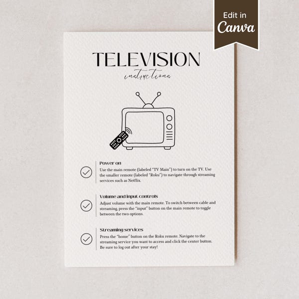 Tv Guide Empty Tv Guide Editable Template - Etsy