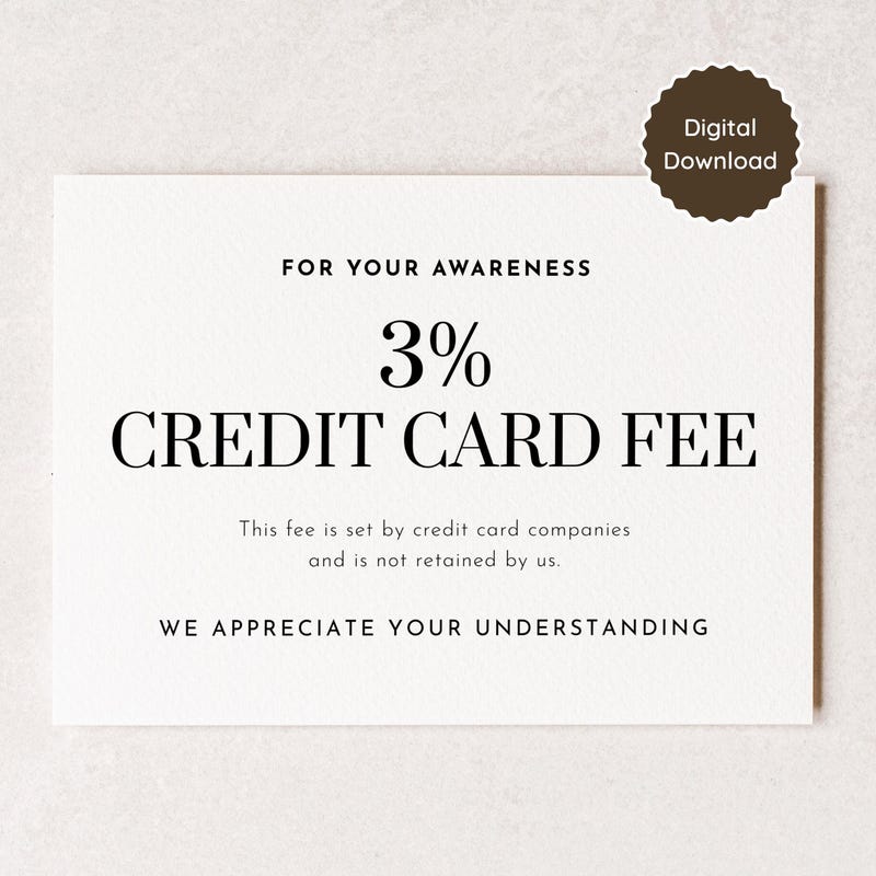 Card Only Sign Professional Credit Cards Only Sign - Etsy