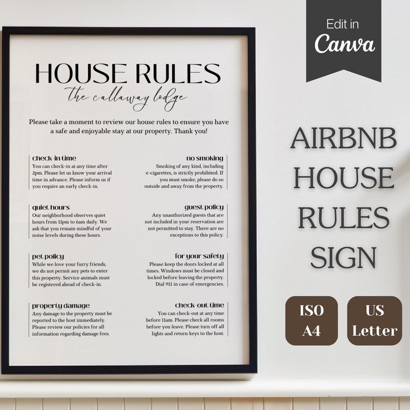 House Rules Art - Etsy