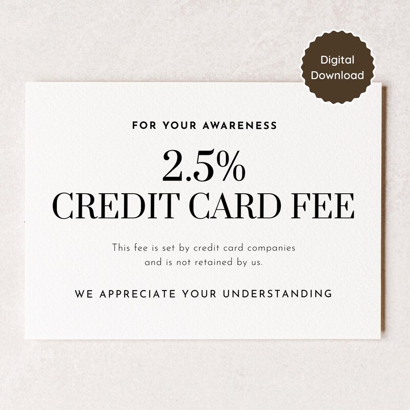 Credit Cards Only Sign - Etsy