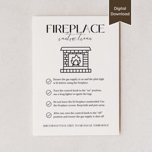 Airbnb-Kamin-Anleitung; Anleitung zur Verwendung und Bedienung von Kaminholz; Sicherheitshinweise für Heizungsanlagen; Drucken und/oder Bearbeiten; A4, US Letter, 5x7, 8x10