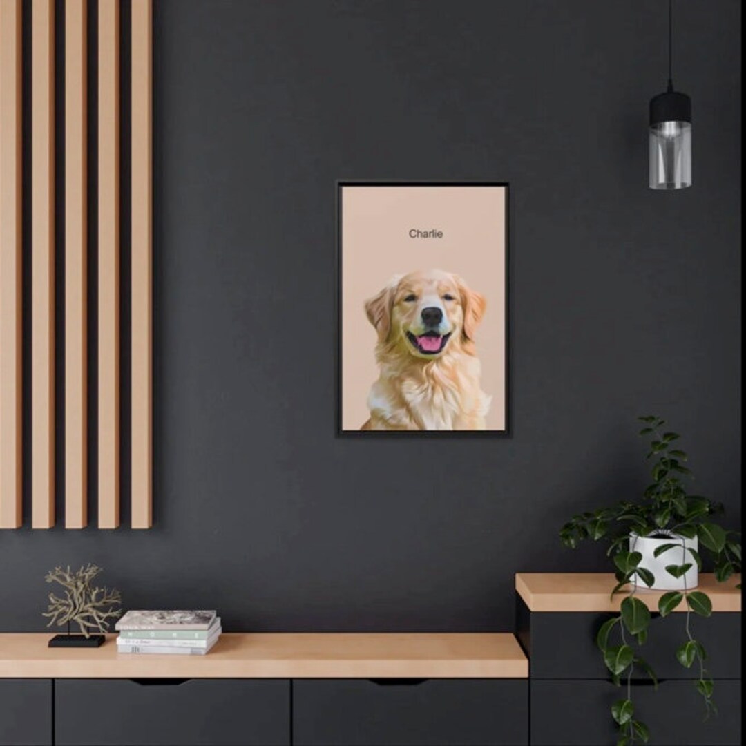 Printable Custom Pet Wall Art, Modern Dog Minimalist Wall Hanging