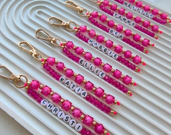 Llavero personalizado con nombre, llavero dorado, llavero plateado, llavero con nombre personalizado, dije para bolso, para mujer, regalo para mamá