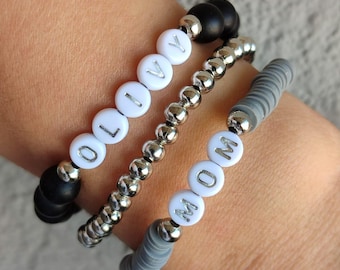 Pulsera de ónix negro mate / Pulsera de cuentas de piedra natural / Regalo unisex significativo para mujeres y hombres