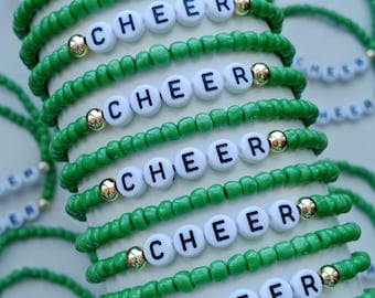 Personalized Team Color Bead Bracelet: Custom Name, Event Gift