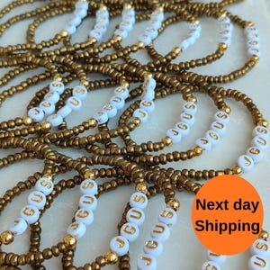 Bracelet prénom personnalisé en gros : amitié de perles colorées, cadeaux d'équipe