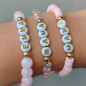 Beaded World Bracelets,Custom Beaded Name Bracelet, Personalized Bracelet, Friendship Bracelet, Glass Bead Bracelet,Event Giveaways