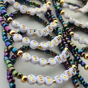 Personalized Custom Beaded Name Bracelets | Custom Word Beaded Bracelets | Handmade Jewelry | Friendship bracelets | Team Bracelet