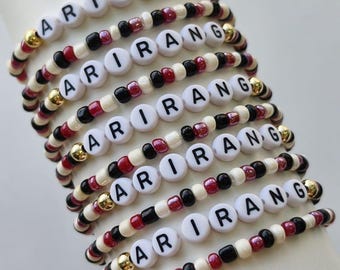Conjunto de pulseras de cuentas Kpop, joyería inspirada en Arirang, pulseras de cuentas de colores, regalo para fans de la música coreana, conjunto de pulseras de amistad a juego