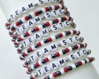 Pulseras personalizadas con nombre al por mayor, pulseras de amistad para equipos