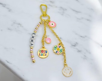 Regalos al por mayor / Regalo personalizado para bebé / Llavero con nombre personalizado / Etiquetas para bolsos de niña / Llavero personalizado / Regalo para ella