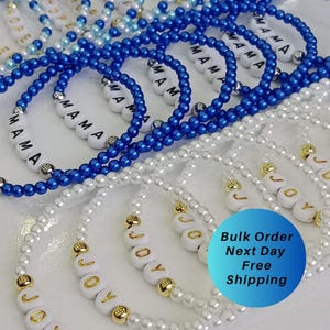 Bulk Personalized Name Beaded Bracelets, Events & Parties