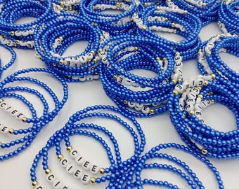 Personalized Beaded Name Bracelet – Custom Elastic Jewelry