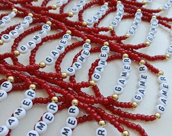 Custom Beaded Name Bracelets, Bulk Event Favors