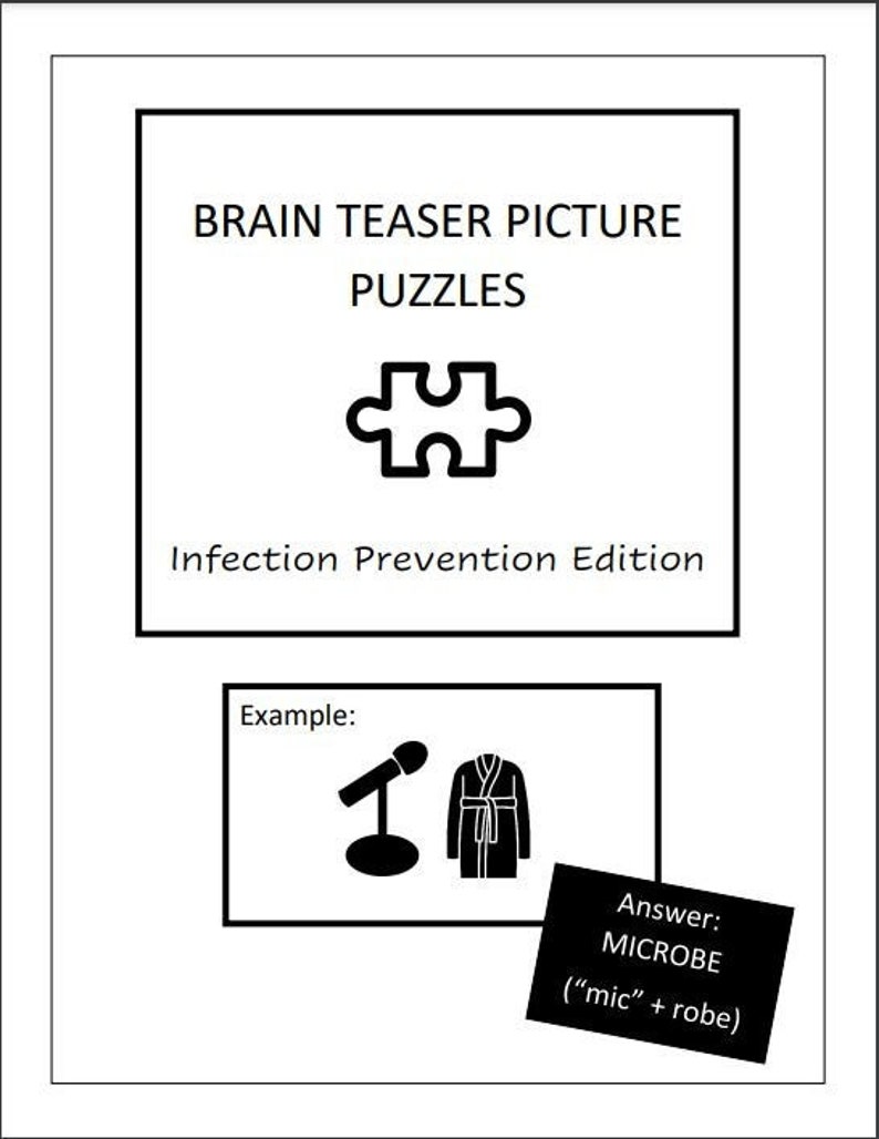 Infection Prevention Picture Puzzles Brain Teaser Games Etsy