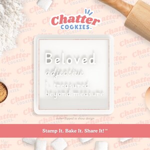 Definition Cookie Cutter, Definition of Beloved, Mom & Dad Gift, Cute Couples Gift, Baby Shower Favor, Embosser or Stamp