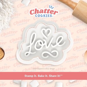 Cookie Cutter, Love forever, Romantic Gift, Couples Baking, Relationship Food Gift, Embosser or Stamp