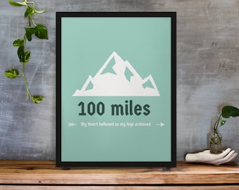 100 miles Ultra Marathon Poster Download
