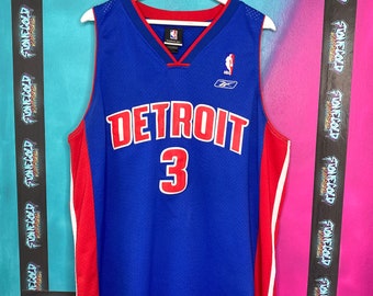 Detroit Pistons nba basketball jersey jersey vintage Reebok Wallace xl
