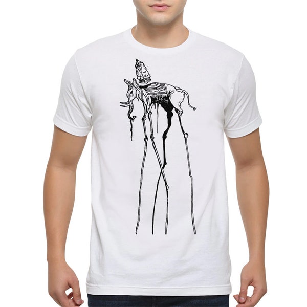 T-shirt Space Elephant by Salvador Dali, tailles homme femme (dmm-093)