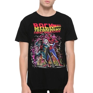 Camiseta de Spider-Man: Regreso al universo Spider-Man, camiseta de Regreso al futuro, tallas para hombres y mujeres (SPY-76210)