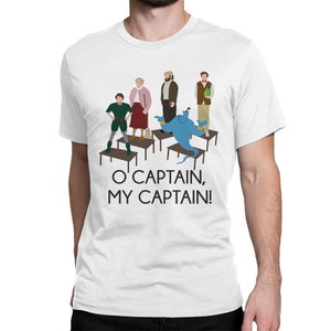 Robin Williams O Captain My Captain T-Shirt, Dead Poets Society Shirt, Men&#39;s Women&#39;s Sizes (dmm-026)