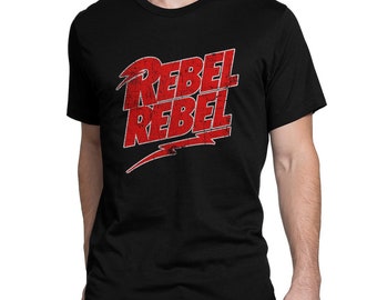David Bowie Rebel Rebel Vintage T-Shirt, Men's Women's Sizes (dmm-041)