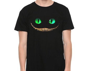 Camiseta del Gato de Cheshire de Alicia en el País de las Maravillas, tallas para hombre y mujer (nowords-dmm-089)