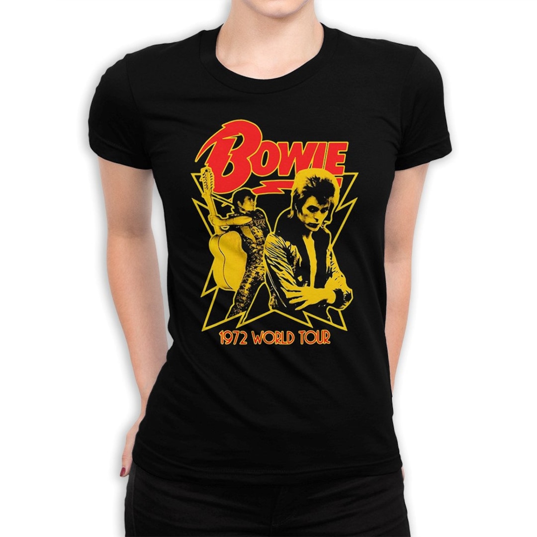 T-shirt vintage Rock Star AMPLIFIÉ DAVID BOWIE Live Santa Monica 1972 g.S T-shirt vintage Rock Star AMPLIFIÉ DAVID BOWIE Live Santa Monica 1972 g.S