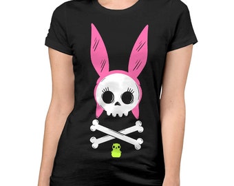 Camiseta de Louise Belcher con calavera de Bob's Burgers, tallas para hombre y mujer (dmm-130)