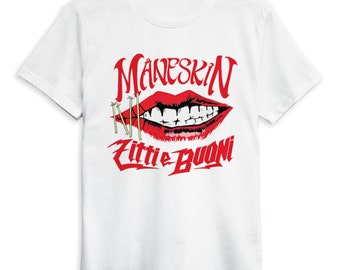 Maneskin Zitti E Buoni Art T-Shirt, Herren Damengrößen (MAN-789247)