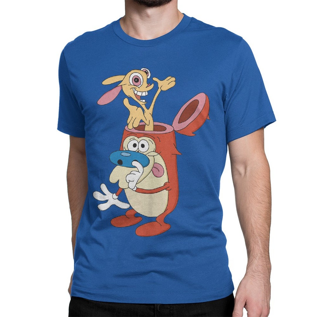 New Ren & Stimpy Graphic Tee Cotton Blend Brown ;;; M main image 1