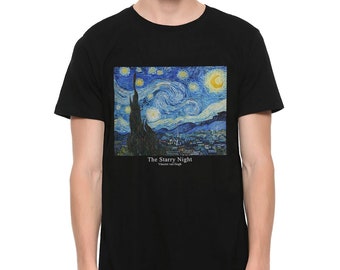 The Starry Night by Vincent van Gogh T-Shirt, Men's Women's Sizes (VAN-035644)