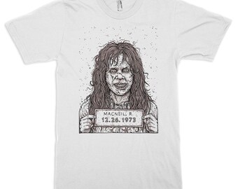 The Exorcist Regan Mugshot T-Shirt, Men's Women's Sizes (dmm-103)