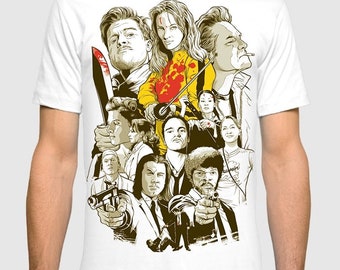 Quentin Tarantino Movies Art T-Shirt, Men's Women's Sizes (dmm-118)
