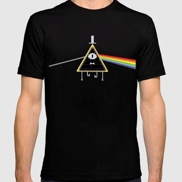 Bill Cipher Pink Floyd Style T-Shirt, Gravity Falls Shirt, Men's Women's Sizes (dmm-156)