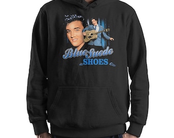Elvis Presley blauwe suède schoenen hoodie en sweater, unisex maten (dmm-052)