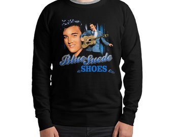 Elvis Presley blauwe suède schoenen sweater en hoodie, unisex maten (dmm-052)
