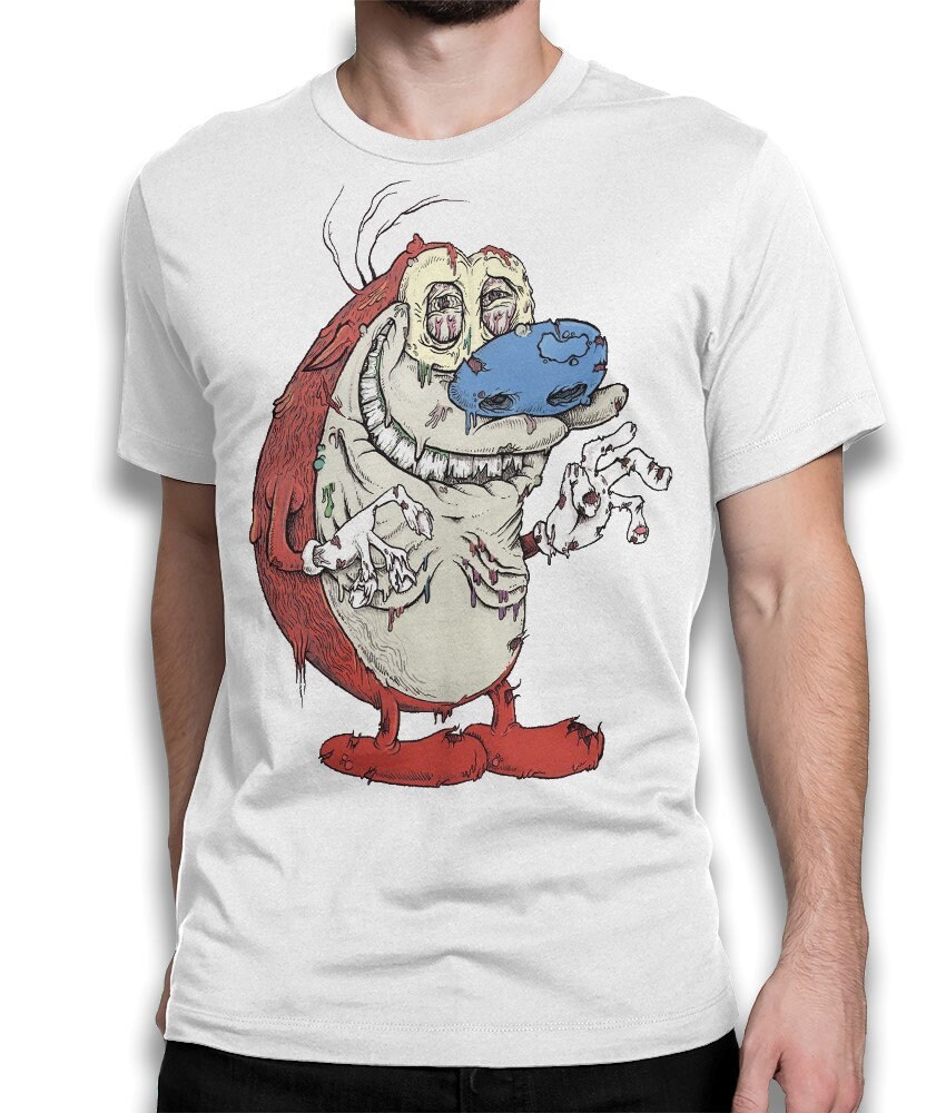 Ren and Stimpy Zombie T-shirt, Men's Women's Sizes (dmm-178