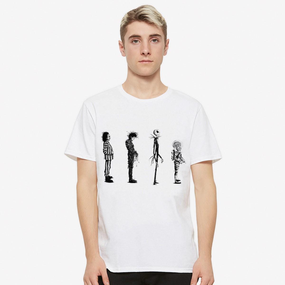 ティム・バートン映画キャラクターTシャツ、シザーハンズ ジャック