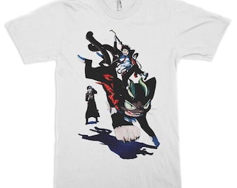 Rin Okumura en Kuro Blue Exorcist T-shirt, heren damesmaten (dmm-231)