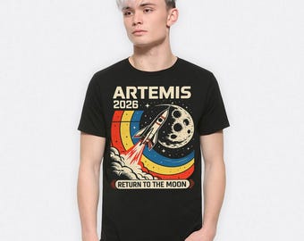 Artemis II 2026 Return to the Moon T-Shirt, NASA Shirt, Men's Women's Sizes (NSS-123800)