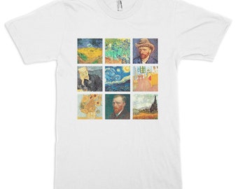 T-shirt Vincent van Gogh Art Paintings, herenmaten (VAN-035645)