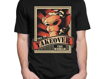 Pinky and the Brain Try To Take Over The World T-Shirt, Men&#39;s Women&#39;s Sizes (dmm-206)