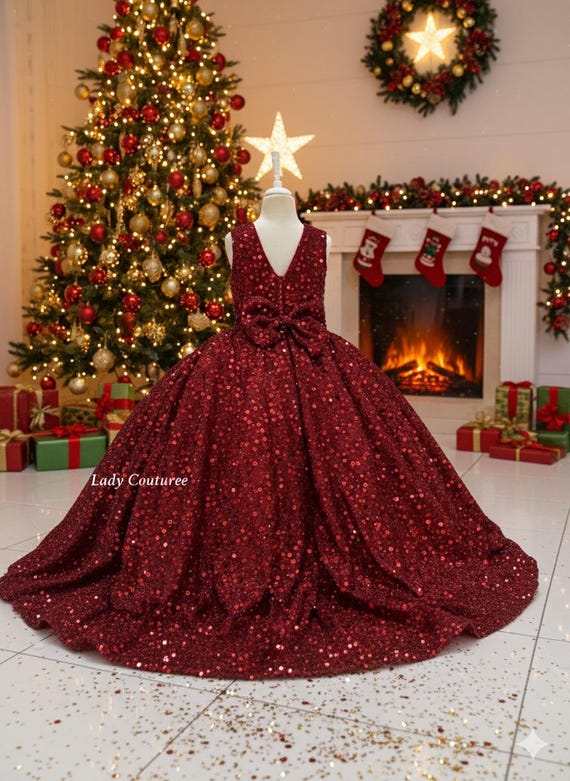 white christmas dresses Sweetness Overload Red Petal Length main image 0