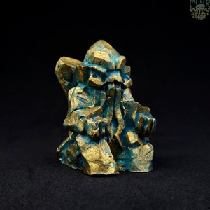 Mini Cthulhu Idol Gold, handgemaakte verzamelfiguren van H.P.Lovecraft. Cultus van het Cthulhu-altaar. Elder Sign, Arkham-horror. Idool voor verzamelaars.