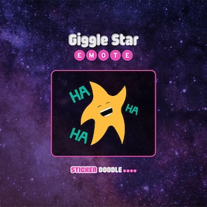 Giggle Star | Static Laughing LOL Emote for Twitch and Discord