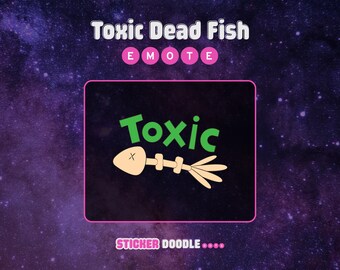 Peixe morto tóxico | Emote tóxico estático para Twitch e Discord